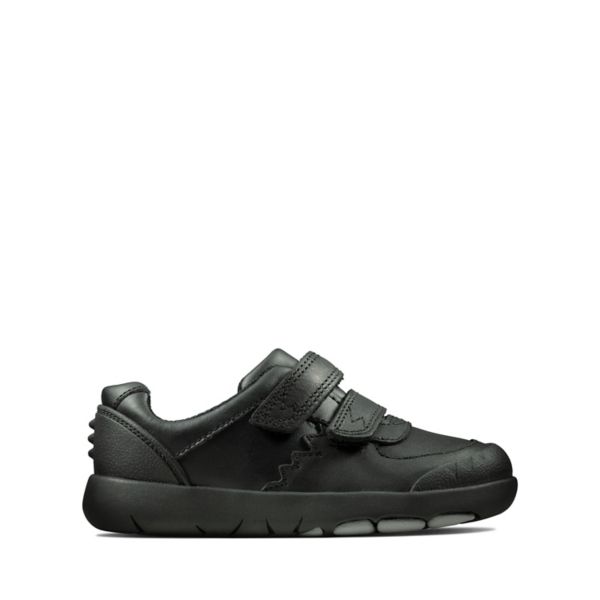 Clarks Boys Rex Pace Toddler School Shoes Black | CA-6812503